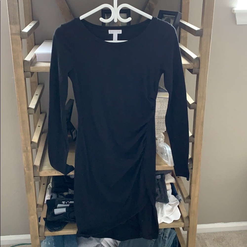 Black Leith side rouche dress. Small